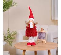 Dedrian11 Christmas Decor Handcrafted Fabric Angel Doll, Festive Elf Figurine with Whimsical Charm,Ornament & Gift for Women,Ideal for Birthdays, Christmas Tree Decor & Home Accent (Red)