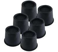 DEDU Bed Risers 3 Inch Heavy Duty 6 Pack, Furniture Risers for Sofas Supports Up to 6600 Lbs, Round Couch Risers for Bed, Couch, Desk or Chair (Black)