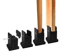 DEDU Bed Risers with Adjustable Screw Clamp, Couch Risers 3 Inch Heavy Duty 4 Pack Supports Up to 11000 Lbs, Furniture Risers for Sofas, Chairs, Desks, Recliners (Black)