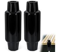 DEDU Dock Bumpers Fenders for Post 2 Pack, Dock Pole Bumpers Slide Over Post Pole 2" Large Size, Dock Bumper fenders for Post Slip-On Vertical Protection Soft UV-Resistant Marine Grade Vinyl (Black)
