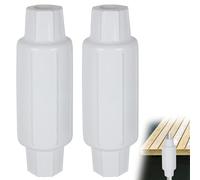 DEDU Dock Bumpers Fenders for Post 2 Pack, Dock Pole Bumpers Slide Over Post Pole 2" Large Size, Dock Bumper fenders for Post Slip-On Vertical Protection Soft UV-Resistant Marine Grade Vinyl (White)