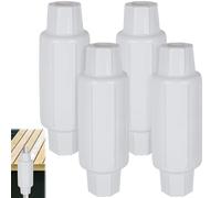 DEDU Dock Bumpers Fenders for Post 4 Pack, Dock Pole Bumpers Slide Over Post Pole 2" Diameter, Dock Bumper fenders for Post Slip-On Vertical Protection Soft UV-Resistant Marine Grade Vinyl (White)