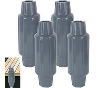 DEDU Dock Bumpers Fenders for Post 4 Pack, Dock Pole Bumpers Slide Over Post Pole 2" Diameter, Dock Bumper fenders for Post Slip-On Vertical Protection Soft UV-Resistant Marine Grade Vinyl (Gray)