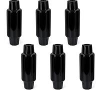 DEDU Dock Bumpers Fenders for Post 6 Pack, Dock Pole Bumpers Slide Over Post Pole 2" Diameter, Dock Bumper fenders for Post Slip-On Vertical Protection Soft UV-Resistant Marine Grade Vinyl (Black)