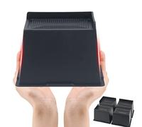 DEDU Oversized Bed Risers 6 Inch Heavy Duty 4 Pack, Rectangle Furniture Risers for Sofas Supports Up to 11000 Lbs, Upgrade Couch Risers L Shape for Bed, Couch, Desk, Chair (Black)