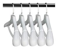 DEDU Plastic Extra Wide Suit Hangers, Pack of 15, Width: 17.7",Notched Shoulders & Swivel Hooks, White