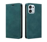 DEDUX Case Compatible with Oppo A6 Pro 5G, RFID Blocking Magnetic Leather Flip Cover Credit Card Holder Folio Phone Case. Blue
