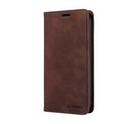 DEDUX Case Compatible with Oppo A6x, RFID Blocking Magnetic Leather Flip Cover Credit Card Holder Folio Phone Case. Dark brown