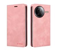 DEDUX Case Compatible with Xiaomi Poco F7 Ultra 5G, RFID Blocking Magnetic Leather Flip Cover Credit Card Holder Folio Phone Case. Pink