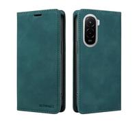 DEDUX Case Compatible with Xiaomi Poco M7 4G, RFID Blocking Magnetic Leather Flip Cover Credit Card Holder Folio Phone Case. Blue