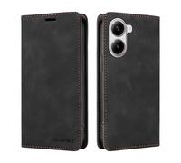 DEDUX Case Compatible with Xiaomi Poco X7 Pro 5G, RFID Blocking Magnetic Leather Flip Cover Credit Card Holder Folio Phone Case. Black