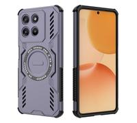 DEDUX Case for Motorola Moto G67 Power, Armor Cooling Holes Phone Case Magnetic Ring Hard PC Silicone Tpu Cover. Purple