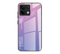 DEDUX Case for Xiaomi Redmi Note 13 Pro 5G, Gradient Tempered Glass Back Case and Shockproof Silicone Tpu Protective Phone Case Cover (Purple)