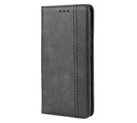 DEDUX Flip Case Compatible with Nothing Phone 3a Lite, Retro Leather Wallet Cover Magnetic Closure Folio Stand with Card Slots. Black