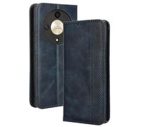 DEDUX Flip Case for Honor Magic 6 Lite 5G (Magic6 Lite) / X9b, Retro Leather Wallet Cover Magnetic Closure Folio Stand with Card Slots. Blue