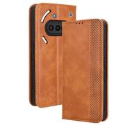 DEDUX Flip Case for Nothing Phone 3a, Retro Leather Wallet Cover Magnetic Closure Folio Stand with Card Slots. Brown