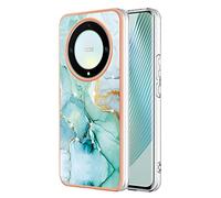 DEDUX Marble Case for Honor Magic 5 Lite 5G (Magic5 Lite) / X9a, Gold Glitter Sparkle Marble Design Clear Bumper TPU Soft Rubber Silicone Cover Phone Case (Green)