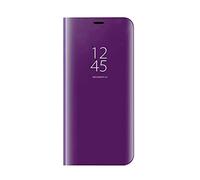 DEDUX Mirror Plating Flip Stand Case Compatible with Honor Magic 8 Lite 5G / Honor X9d.Purple