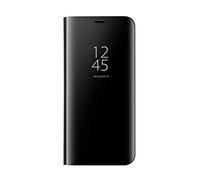 DEDUX Mirror Plating Flip Stand Case for Honor Magic 5 Lite 5G (Magic5 Lite) / X9a.black