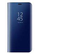 DEDUX Mirror Plating Flip Stand Case for Samsung Galaxy Note 10 Lite.blue