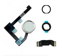 Dedyel Home Button Replacement for iPad mini 4 2015 7.9" (A1538 A1550), iPad Air 2 9.7"(A1566 A1567 A1568),iPad Pro 12.9 1st Gen 2015 (A1670 A1671) Incl Flex Cable Connector -White(Silver Ring)