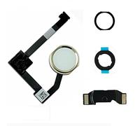 Dedyel Home Button Replacement for iPad Mini 4 2015 7.9" (A1538 A1550), iPad Air 2 9.7"(A1566 A1567 A1568),iPad Pro 12.9 1st Gen 2015 (A1670 A1671) Incl Flex Cable Connector -White(Gold Ring)