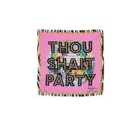 Dee Ocleppo Women's Dee X Ashley Longshore Thou Shalt Party Silk Scarf Dee Ocleppo Multicolor One Size