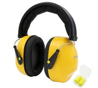 Dee Plus Adult Ear Defenders, SNR 35 dB, Shooting Noise Cancelling Headphones, Sound Blocking Ear Muffs, Soundproof Hearing Protector for Autism, Construction, Yard Work, Firework -Yellow