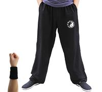 Dee Plus Taichi Lantern Pants Tai Chi Training Pants | Kung Fu Taichi Uniforms Martial Arts | Tai chi Clothing Qigong Wing Chun Shaolin Wide Legs Knickerbocker Clothing Cotton - 2 Pockets Black