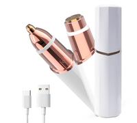 Deeberger 2-in-1 Facial Hair Trimmer for Women, Eyebrow Shaver with Replacement Heads, Painless Face Razor