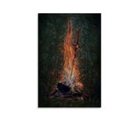 DEEBOW Dark Souls Bonfire Poster Decorative Painting Canvas Wall Posters And Art Picture Print Modern Family Bedroom Decor Posters 08x12inch(20x30cm)