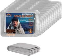 Deecam 24 Pack Mylar Emergency Thermal Foil Survival Space Blankets