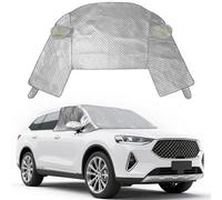 Deecam Windshield Snow Cover for Car, Cars Windshield Snow Ice Cover with 4 Layers Protection,Car Window Covers with Extra Coverage, Reflective Strip, Fits Most Cars, SUVs Winter & Sun Protection