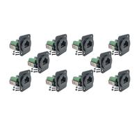 Deechate 10PCS RJ45 Female Panel Mount Terminal Adapter, D-Type RJ45 8P8C Female to 8pin Terminal