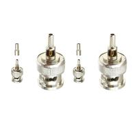 Deechate 20 Pcs BNC Male Plug Window Straight Crimp for RG174 RG316 RG179 Cable ADAPTER 50 Ohm