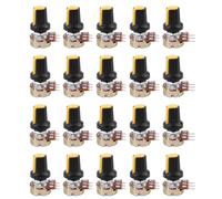 Deechate 20pcs 10K OHM 3 Terminal Linear Taper Rotary Audio B Type Potentiometer