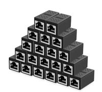 Deechate 20PCS Ethernet Cable Extender,RJ45 Cat 5 Cat 6 Cat6a Coupler, Extender Connector Female to Female RJ45 Ethernet Coupler