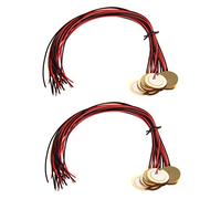 Deechate 24Pcs 27mm Piezo Discs with Leads Mic Drum Trigger Acoustic Pickup CBG Guitar