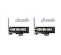 Deechate 2Pc NVMe PCIe M.2 NGFF SSD to PCIe X1 Adapter Card PCIe X1 to M.2 Card with Bracket
