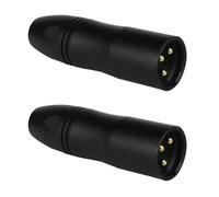 Deechate 2pcs 3.5mm TRS Female Socket to Male XLR Balanced Adapter,Audio Adapter Phantom Power is Converted to 3-5V Plug-in Power