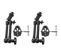 Deechate 2X 11 Inch Friction Articulating Magic Arm + Super Clamp Crab Plier Clip for DSLR