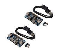 Deechate 2X 4 Ports USB HUB HAT for 3/2 / Zero W Extension Board USB to UART for Serial Debugging