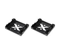 Deechate 2X 5.25 Optical Drive Position 2.5 Inch To 3.5 Inch SSD 8CM Fan HDD Adapter Tray Dock Hard Drive Holder for PC Enclosure