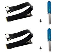 Deechate 2X M.2 NVMe PCIE 4.0 to Oculink SFF-8611 SFF-8612 Female Adapter Cable Laptop External Graphics Card Extension Cable