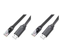 Deechate 2X USB to RJ45 Console Cable RS232 Serial Adapter for Laptop Computer USB RJ45 8P8C Converter Console Cable 300cm