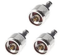 Deechate 3X N Type Male Jack to BNC Female Plug Straight Connector