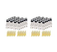 Deechate 40 Pcs BNC Compression Connector 75 Ohm Coupler with Copper Pin for RG58-59 Crimper Video Plug Extension Coaxial Cable