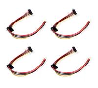 Deechate 4X ATX Motherboard 4Pin to 2-Port Serial Hard Drive Adapter Power Cable for IPC & Tax Controller 18AWG