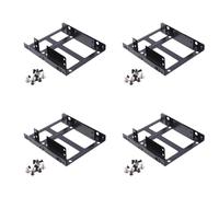 Deechate 4X Double Layer SSD Metal Frame 2.5 to 3.5 Internal Mounting Computer SSD Hard Drive Dual Desktop Converter Bracket