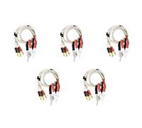 Deechate 5 Pair Insulated Banana Plug Clips Cable Low Resistance Clip Probe Leads Test Meter Terminal Kelvin New